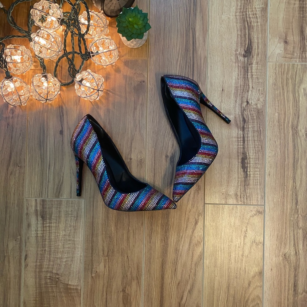Steve Madden Rainbow Crystal Pumps 🌈🤩